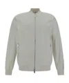 Salvatore Santoro Bomber Jacket In Grey Leather In Gray