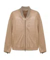Salvatore Santoro Long-sleeved Leather Jacket In Nude