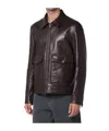 Salvatore Santoro Long-sleeved Zip-up Leather Jacket In Brown