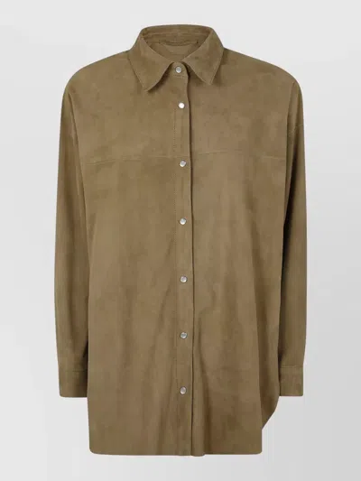 Salvatore Santoro Longline Leather Jacket Fringe Detail In Brown