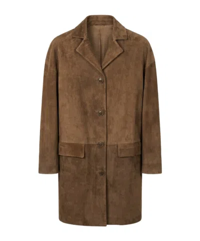 Salvatore Santoro Long-sleeved Coat In Brown