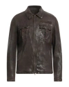 Salvatore Santoro Man Jacket Dark Brown Size 42 Leather