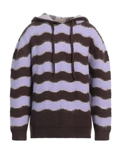 Salvatore Santoro Man Sweater Lilac Size L Acrylic, Nylon, Mohair Wool, Wool, Elastic Fibres In Multi