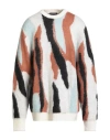 Salvatore Santoro Man Sweater Off White Size M Polyamide, Acrylic, Alpaca Wool In Multi