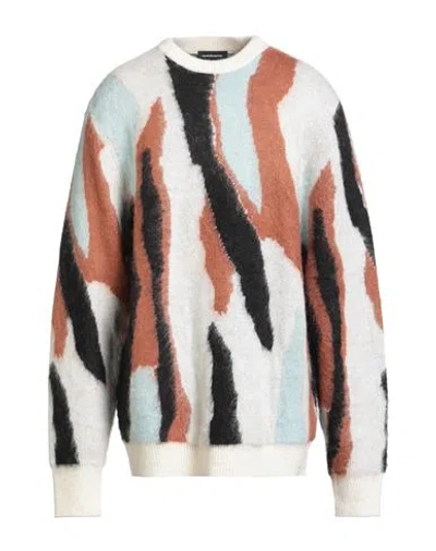 Salvatore Santoro Man Sweater Off White Size M Polyamide, Acrylic, Alpaca Wool In Multi
