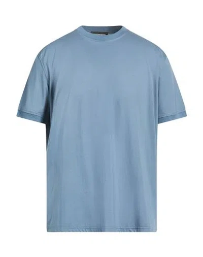 Salvatore Santoro Man T-shirt Slate Blue Size Xxxl Cotton