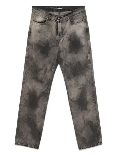 Salvatore Santoro Marbled-effect Jeans In Grau