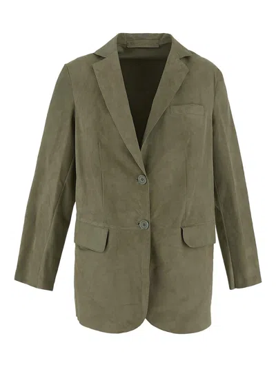Salvatore Santoro Mud-colored Jacket In Green