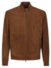 Salvatore Santoro Brown Leather Jacket With Design