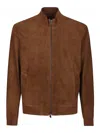 Salvatore Santoro Brown Leather Jacket With Design In Brown