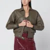 Salvatore Santoro Olive Green Leather Bomber