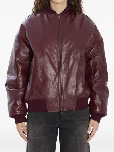 Salvatore Santoro Padded Leather Jacket In Brown