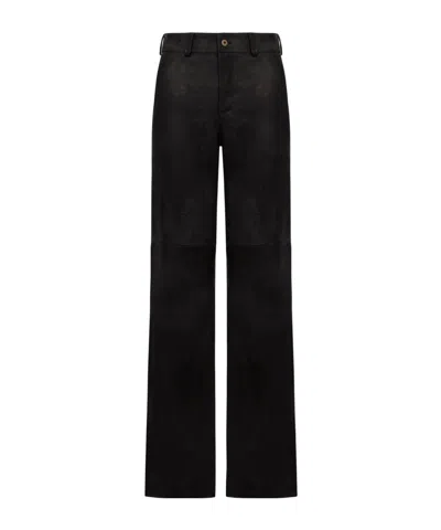 SALVATORE SANTORO SALVATORE SANTORO PANELLED LEATHER TROUSERS