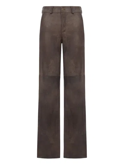 SALVATORE SANTORO PANELLED LEATHER TROUSERS