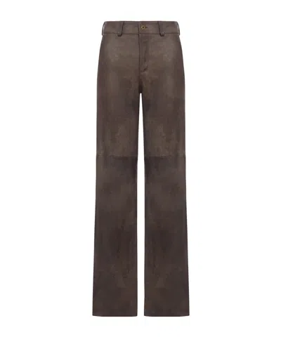 SALVATORE SANTORO SALVATORE SANTORO PANELLED LEATHER TROUSERS