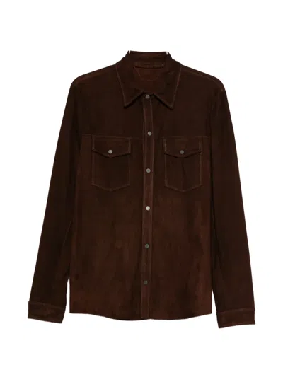 Salvatore Santoro Patch-pocket Shirt In Brown