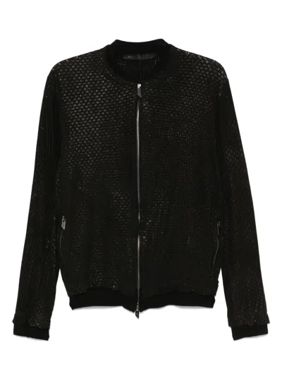 Salvatore Santoro Jacke Mit Lochmuster In Schwarz
