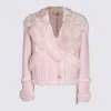 Salvatore Santoro Leather Jackets In Pink