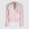 Salvatore Santoro Leather Jackets In Pink