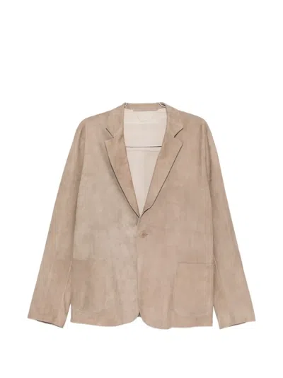 Salvatore Santoro Pocket Leather Jacket In Neutral