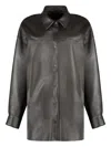 Salvatore Santoro Leather Jacket In Gray