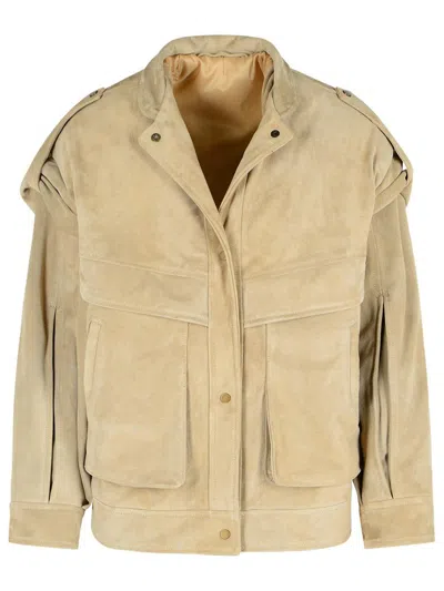 Salvatore Santoro Sabbia Leather Jacket In Neutral