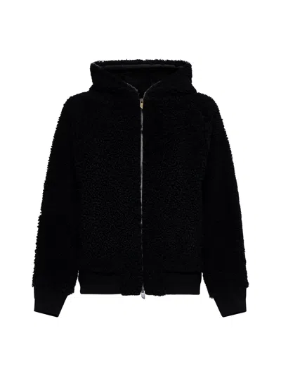 SALVATORE SANTORO SHEARLING AND LEATHER REVERSIBLE JACKET