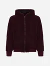 Salvatore Santoro Shearling And Leather Reversible Jacket In Burgundy
