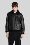 Salvatore Santoro Shearling-collar Leather Jacket In Black