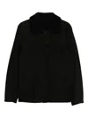 Salvatore Santoro Shearling-collar Coat In Black