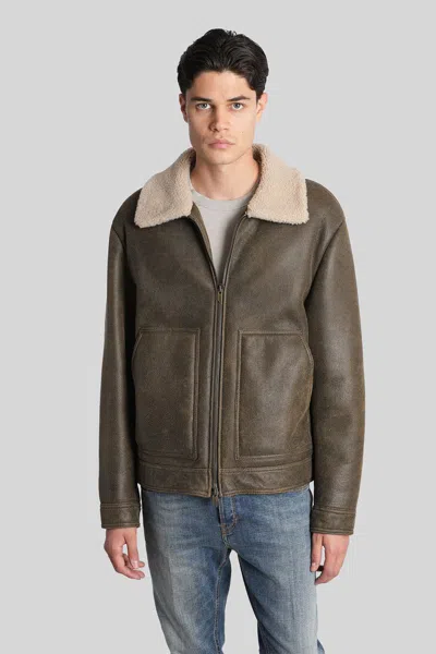 Salvatore Santoro Shearling In Green