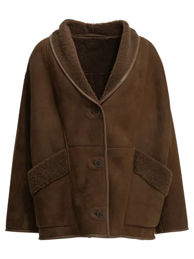 Salvatore Santoro Shearling Jacket In Brown