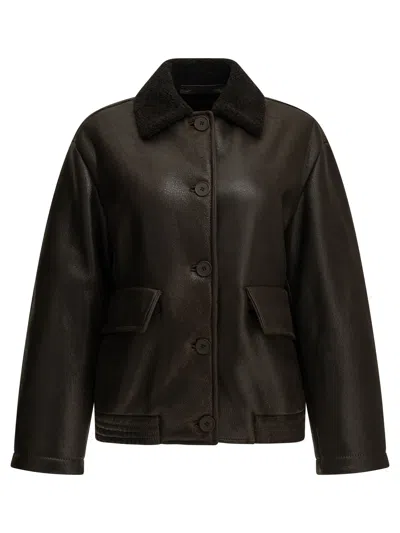 Salvatore Santoro Shearling Jacket In Brown