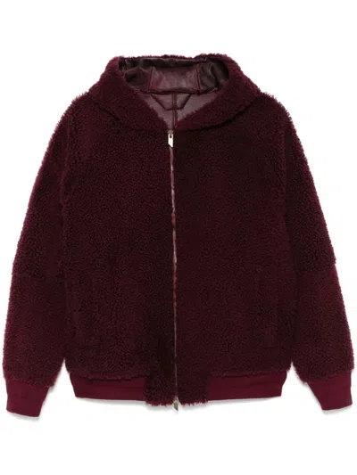 Salvatore Santoro Shearling Jacket In Red