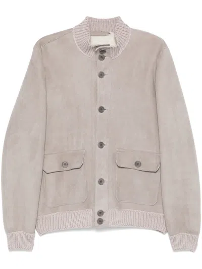 Salvatore Santoro Shearling-lined Jacket In Grey