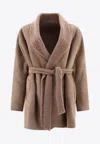 Salvatore Santoro Shearling-trimmed Suede Coat