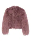Salvatore Santoro Sheepskin Long-sleeve Jacket In Pink