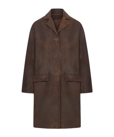 SALVATORE SANTORO SALVATORE SANTORO BUTTON-FASTENING LONG SLEEVED COAT