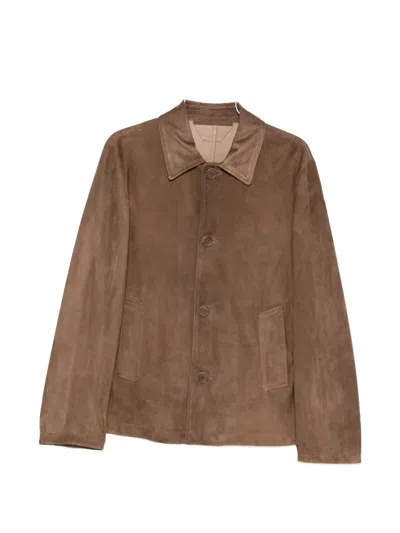 Salvatore Santoro Single-breasted Leather Jacket In Brown