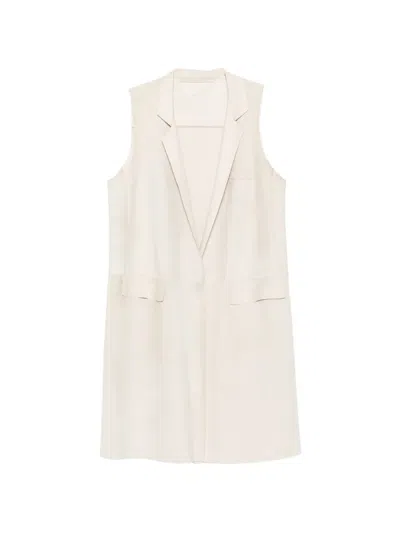 Salvatore Santoro Sleeveless Coat In Neutral