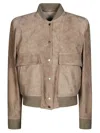 Salvatore Santoro Soft Leather Bomber Jacket In Brown