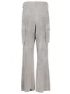 Salvatore Santoro Soft Suede Cargo Pants In Gray