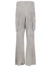 Salvatore Santoro Soft Suede Cargo Pants In Gray