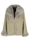 Salvatore Santoro Stucco Leather Jacket In Green