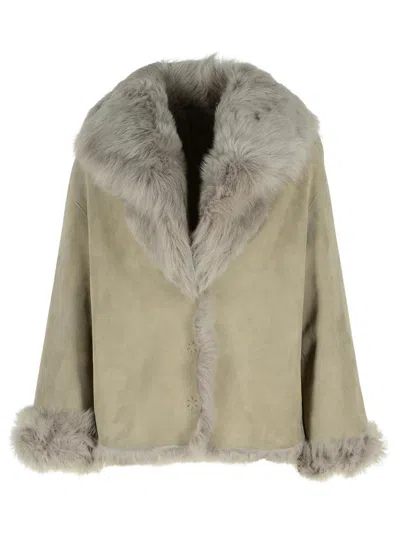 Salvatore Santoro Stucco Leather Jacket In Green