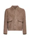 Salvatore Santoro Suede And Shearling Jacket In Brown
