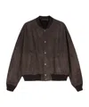 Salvatore Santoro Suede Band-collar Jacket