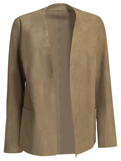 Salvatore Santoro Suede Blazer In Brown