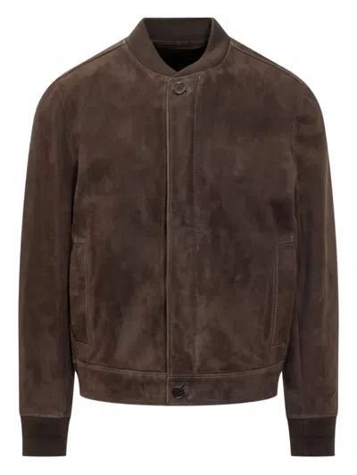 SALVATORE SANTORO SUEDE BOMBER JACKET