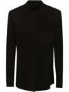 Salvatore Santoro Black Ovine Leather Jacket With Mandarin Collar In Black